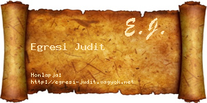 Egresi Judit névjegykártya
